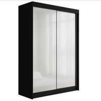 KLEIDERSCHRANK PEKA - 150 cm - Schwarz|Weiß - Schwarz/Weiß, Holzwerkstoff (150/215/61cm) - ALTDECOR