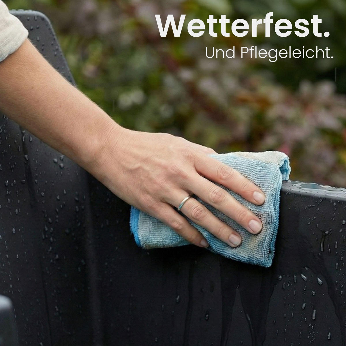 GARTENSTUHL 4er Set Kunststoff Schwarz - Schwarz, Kunststoff (73/78/57cm) - CLP