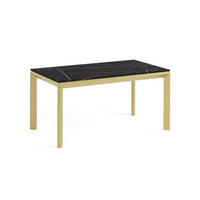 ESSTISCH FADO - Goldfarben/Graphitfarben, Holzwerkstoff (90/160/76cm) - Meblini