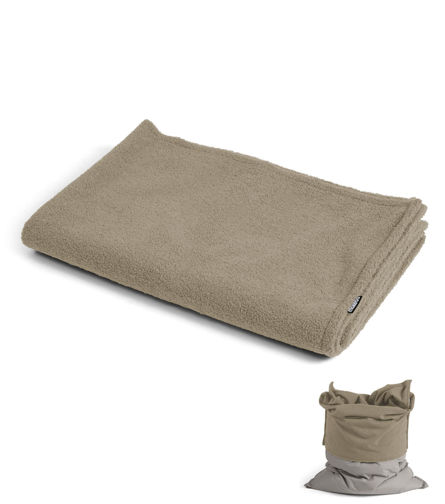 SITZSACK BEZUG Das Kuschel-Cover - Braun, Textil (170/130/2cm) - Mokebo