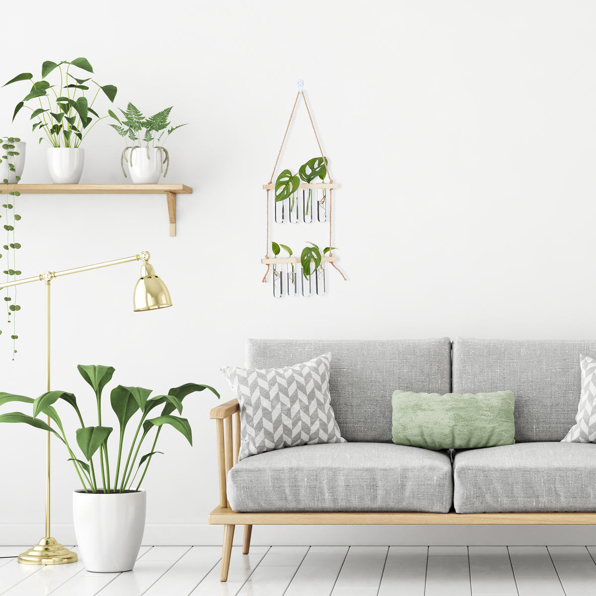 PFLANZEN-VERMEHRUNGSSTATION - Multicolor, Glas/Holz (20/86/4.5cm) - Relaxdays