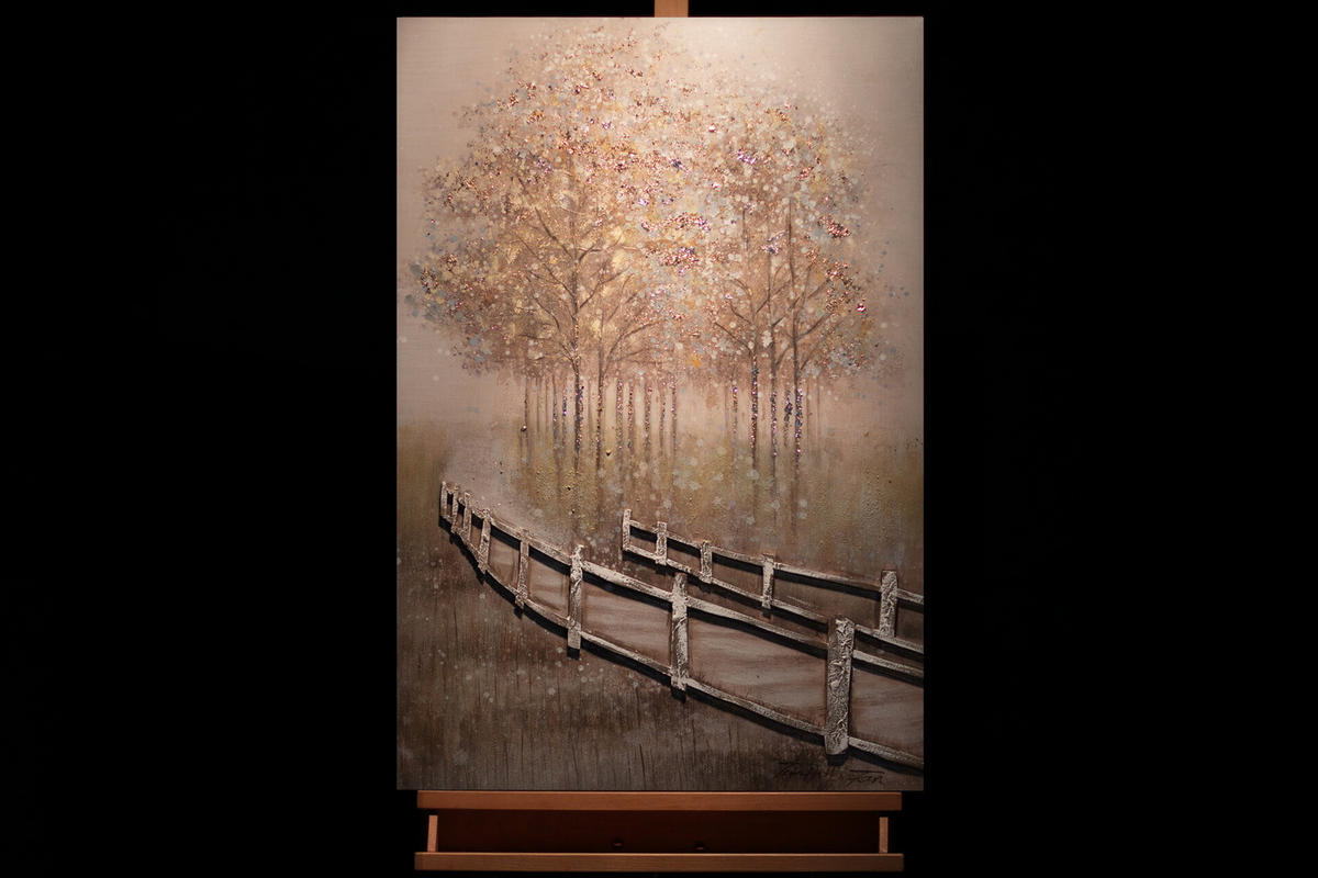 OLEJOMAĽBA 60/90 cm, Zvieratá - hnedá, drevo/textil (60/90cm) - KUNSTLOFT