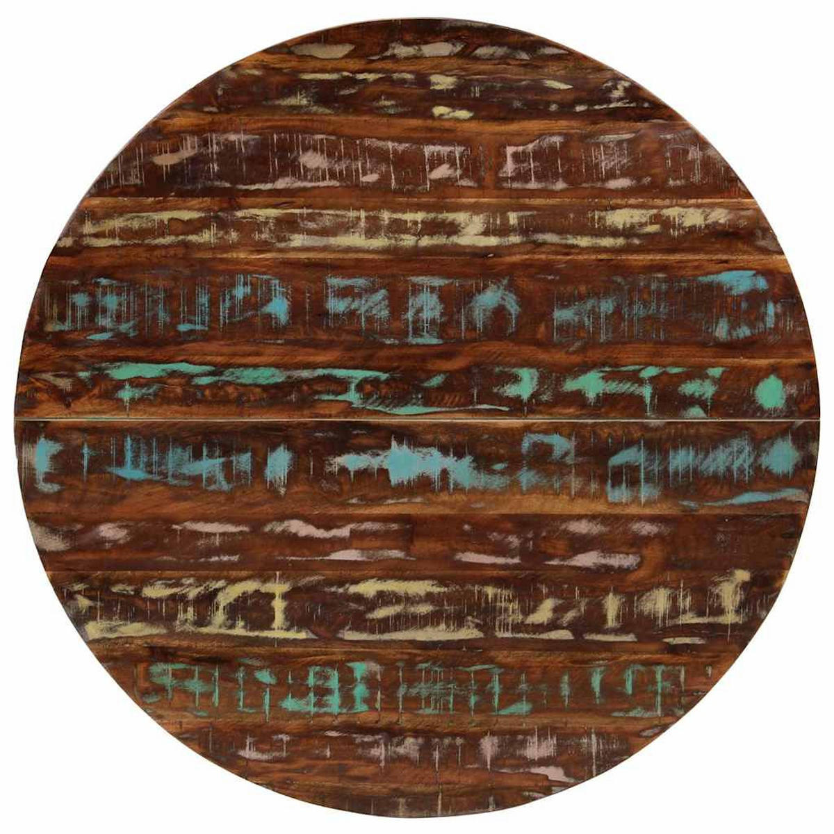 ESSTISCH 110/75 Cm Altholz Massivholz - Eukalyptusholzfarben, Holz (110/110/75cm) - vidaXL