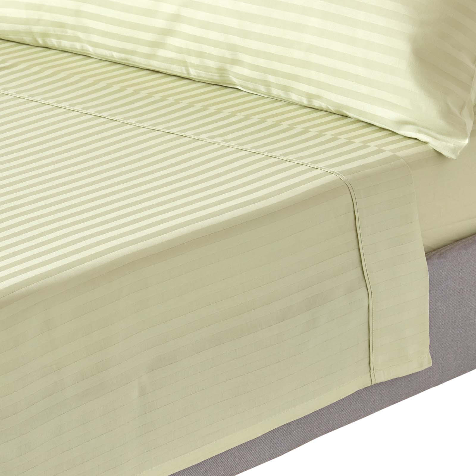 DAMAST-BETTLAKEN ohne Gummizug, 100% Ägyptische Baumwolle - Grün, Textil (275/275cm) - Homescapes