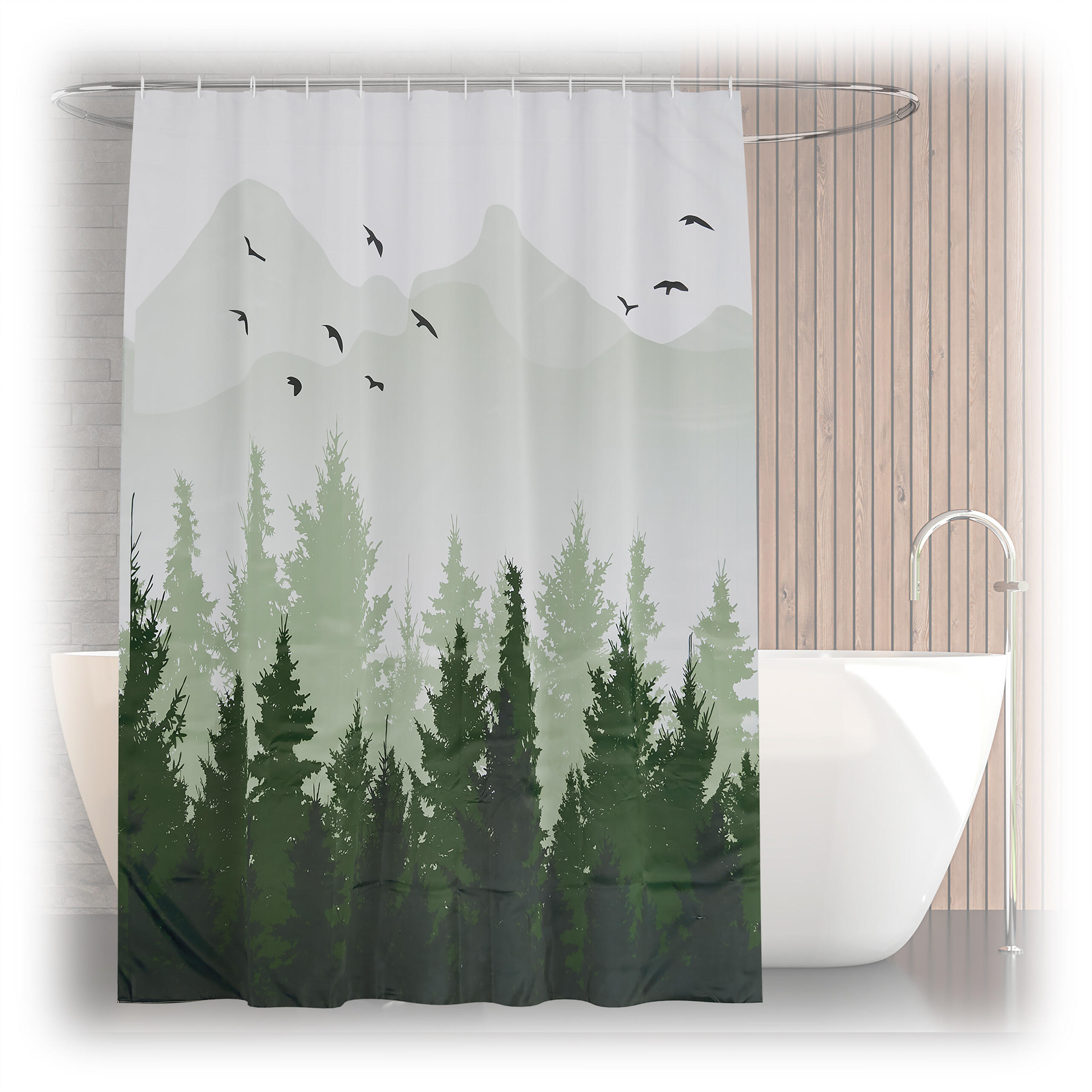 DUSCHVORHANG - Multicolor, Textil (180/0.1cm) - Relaxdays