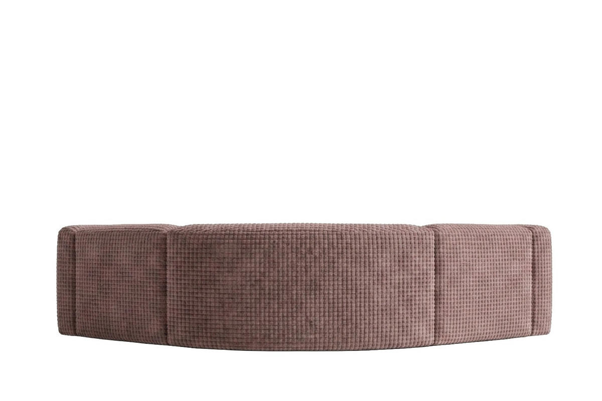 ECKSOFA Modulares, Corner mini, Chenille-Stoff Cremona, Taupe, GRETA - Taupe, Holz (380/190cm) - Kaiser Möbel