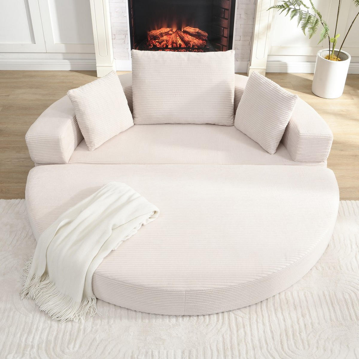 KLAPPSOFABETT 2-in-1 Sofa und Bett 173/176/40 cm - Beige, Textil (176/40/173cm)