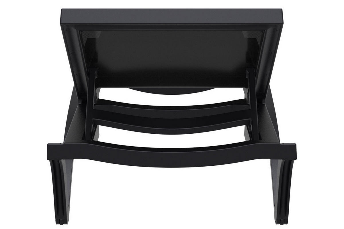 SONNENLIEGE Pacira Schwarz - Schwarz, Kunststoff (68/35/195cm) - TPFGarden