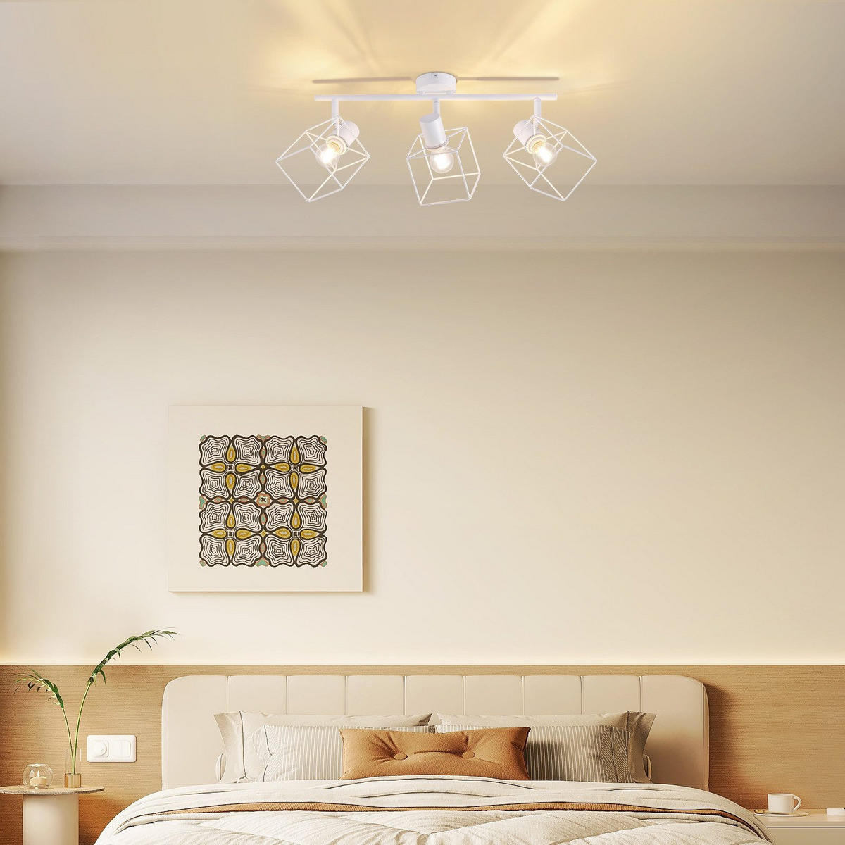 STRAHLER Fürth 3-flammig 48/10/17 cm - Weiß, Metall (48/10/17cm) - Nettlife