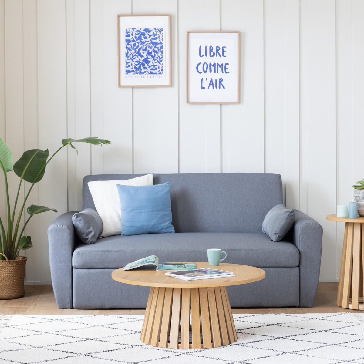 COUCHTISCH Liv Ø 80 cm - Braun, Holzwerkstoff (80/80/35cm) - Happy Garden