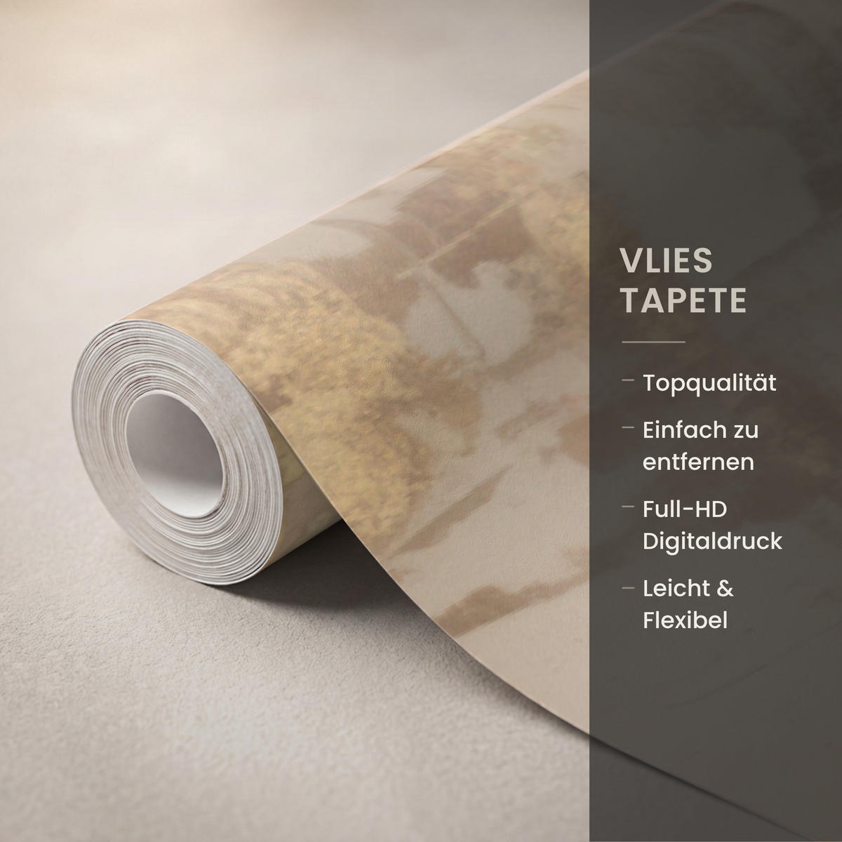 TAPETE - Frau - Gold - Abstrakt - Textur - 500x200 cm - Goldfarben, Papier (500/200cm) - OnlyWow