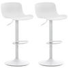 BARHOCKER Almeria, Gestell Metall, Kunststoff Weiß, 2ER Set - Weiß, Kunststoff/Textil (44/100/45cm) - TPFLiving
