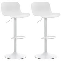BARHOCKER Almeria, Gestell Metall, Kunststoff Weiß, 2ER Set - Weiß, Kunststoff/Textil (44/100/45cm) - TPFLiving