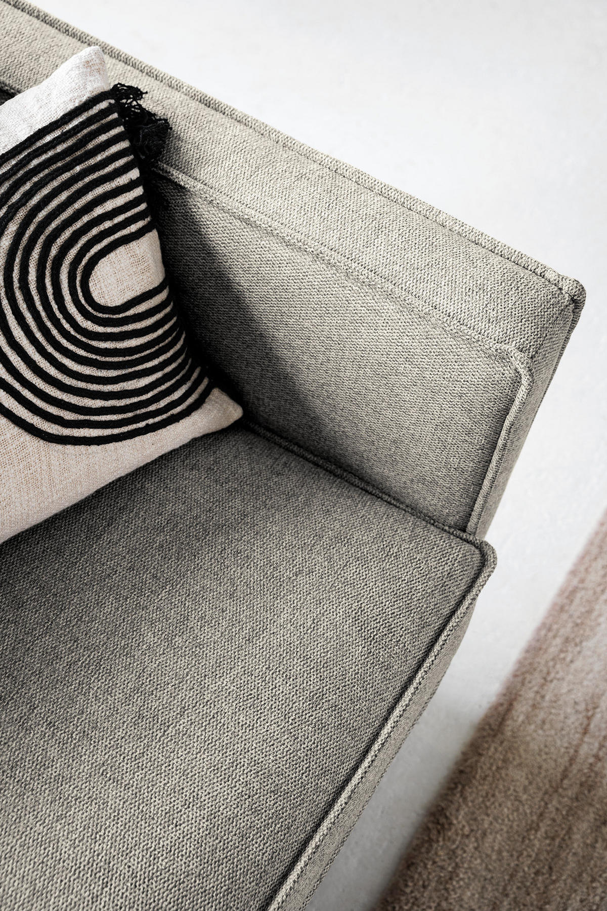 XL SESSEL - Schwarz/Grau, Wellpappe/Textil (117/81/96cm) - home24