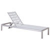 GARTENLIEGE weiß Nardo - Weiß, Metall (64/93/198cm) - Beliani