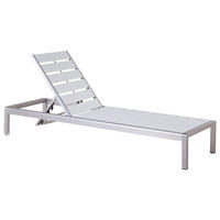 GARTENLIEGE weiß Nardo - Weiß, Metall (64/93/198cm) - Beliani