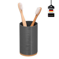 ZAHNPUTZBECHER SEGNO, grau - Grau, Kunststoff (6.5/11.3/6.5cm) - bremermann