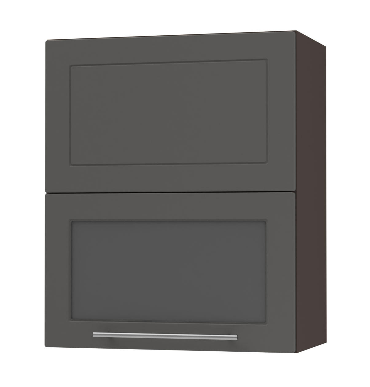 KÜCHENHÄNGESCHRANK Kvantum W8BS/60 Graphit Matt / Lava Matt 60 / 32,5 / 72cm - Dunkelgrau/Graphitfarben, Holz/Holzwerkstoff (60/72/32.5cm) - Feldmann-Wohnen