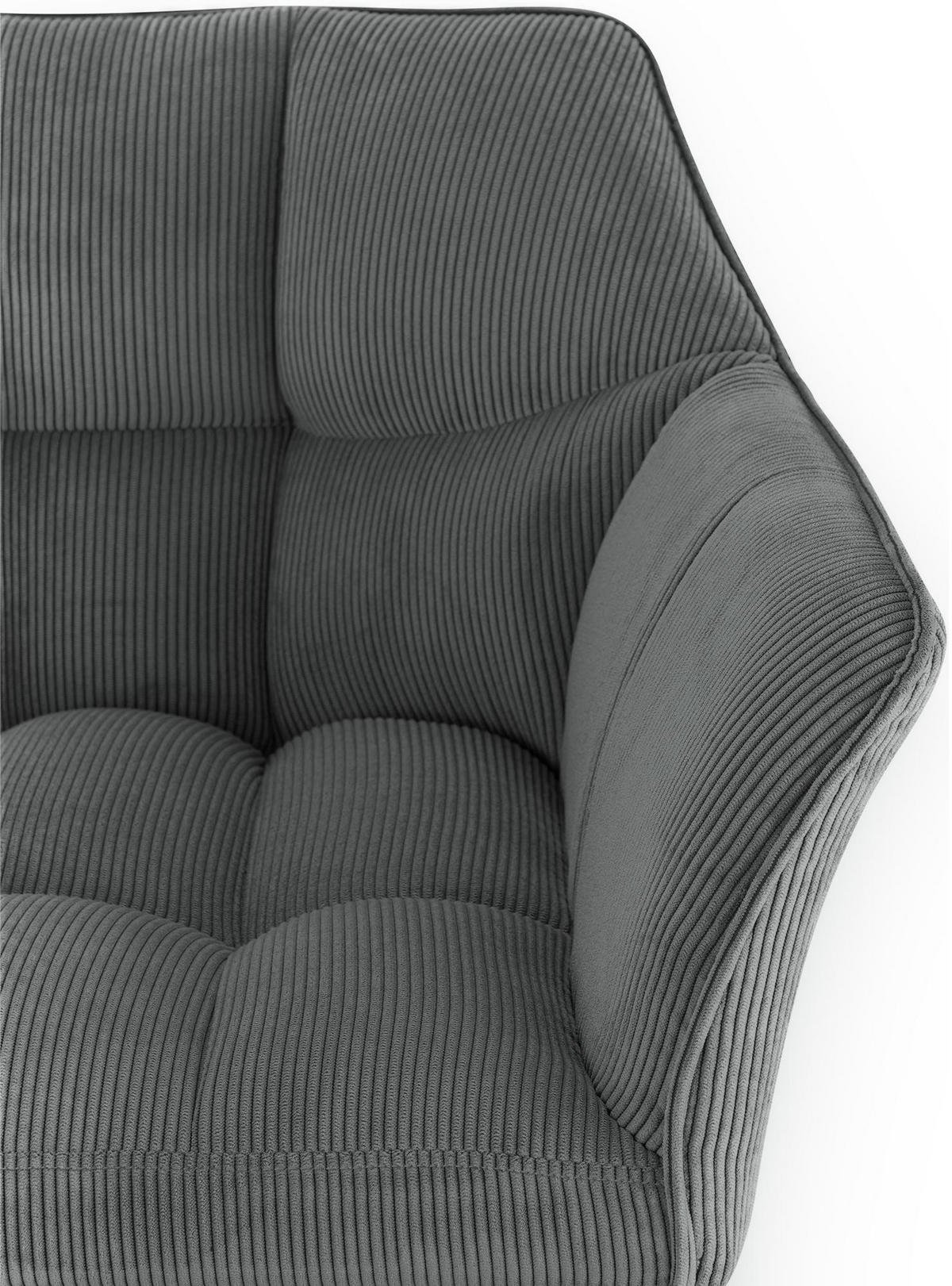 BARHOCKER Metall Grau - Edelstahlfarben/Grau, Metall (64/110/48cm) - CLP