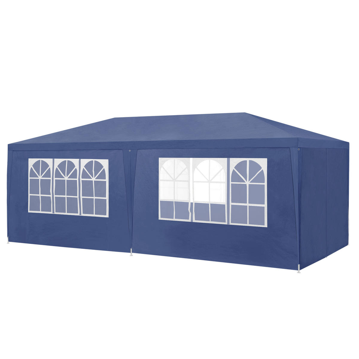 PARTYZELT Wedau - Dunkelblau, Kunststoff/Metall (600/255/300cm) - casa.pro
