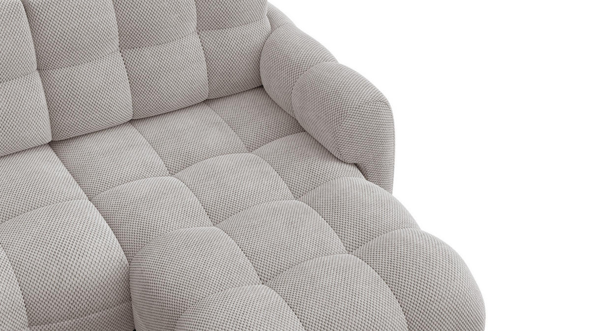 ECKSOFA MELLOW 4-Sitzer, beige - Beige/Schwarz, Holz/Textil (262/156cm) - Courtois Laville