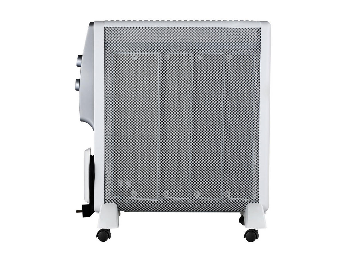 GLIMMER-HEIZKÖRPER Weiß mit Rollen und mechanischem Thermostat 2000 W - Weiß, Metall (55/62/27cm) - Purline