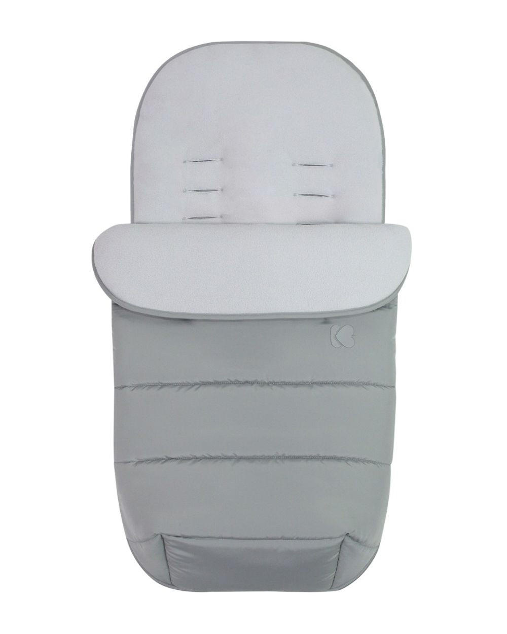 FUSSSACK Classic grau Fleece, wasserabweisend, 3- und 5-Punkt-Gurt, Reißverschluss - Grau, Textil (45/1/85cm) - Kikka boo