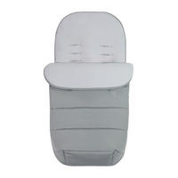 FUSSSACK Classic grau Fleece, wasserabweisend, 3- und 5-Punkt-Gurt, Reißverschluss - Grau, Textil (45/1/85cm) - Kikka boo