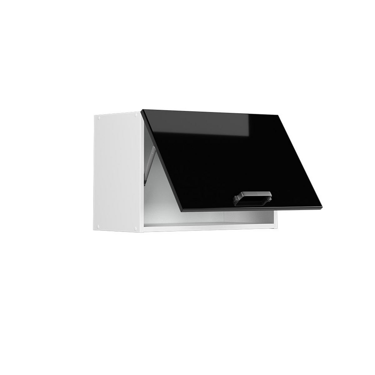 HÄNGESCHRANK R-Line Schwarz Hochglanz 60 cm Flach - Schwarz Hochglanz/Schwarz, Holzwerkstoff (60/40/31cm) - Vicco