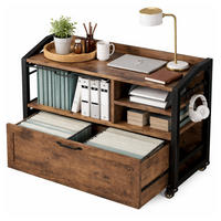 ROLLCONTAINER AKTENSCHRANK mit Hängeregister & Rollen INDUSTRIAL 83.8 x 40.0 x 72.5 cm - Wildeiche, Holzwerkstoff/Metall (83/72.5/40cm) - Quality Elegance