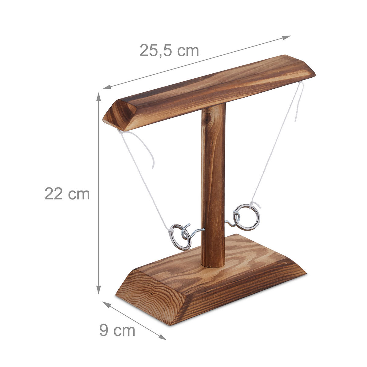 TRINKSPIEL - Hellbraun, Holz (25.5/9cm) - Relaxdays