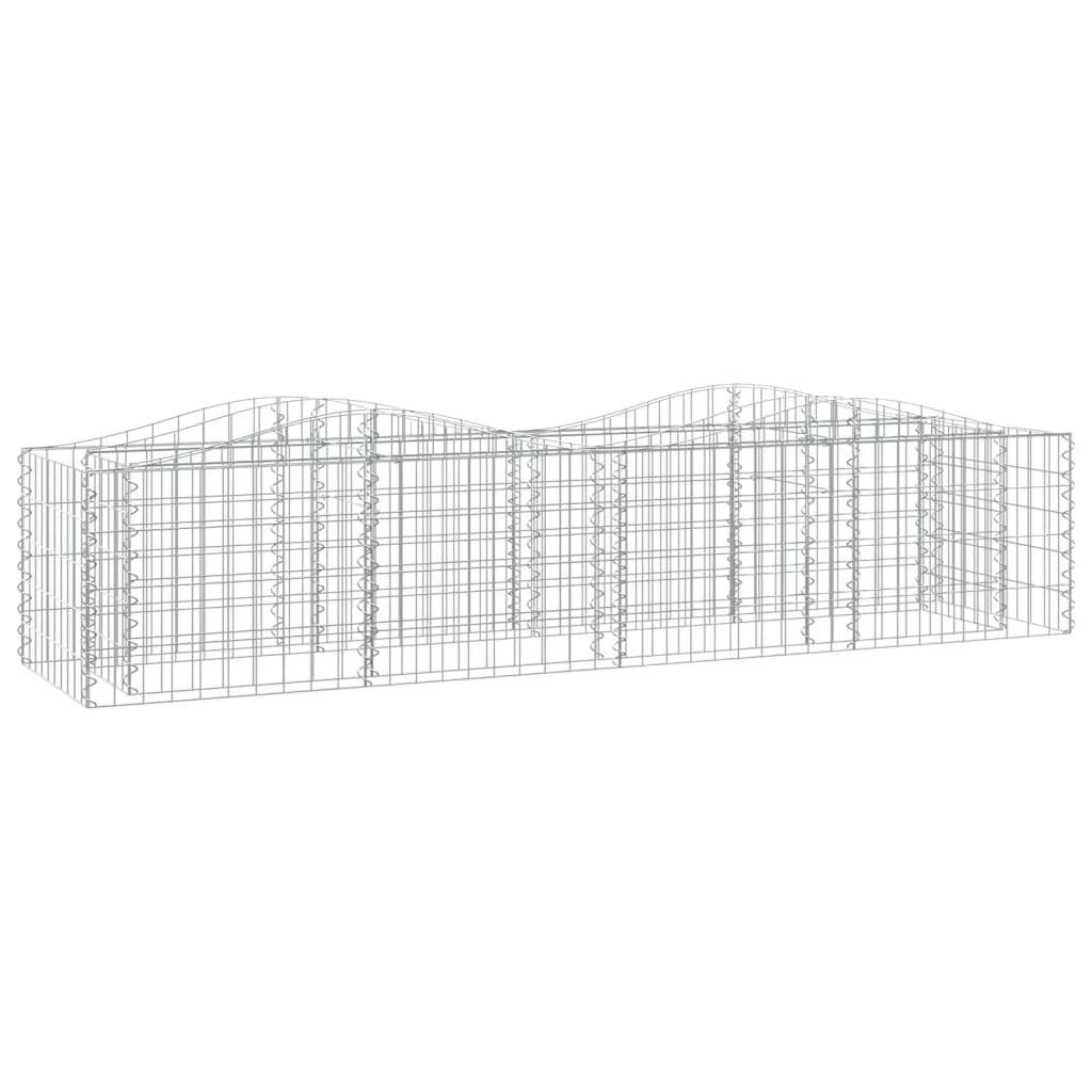 furnicato Gabionen-Hochbeet Silber 50x50x200 cm