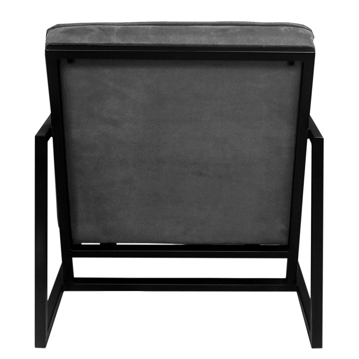 SESSEL - Strukturstoff / Metall - Grau, Textil (66/74/82cm) - home24