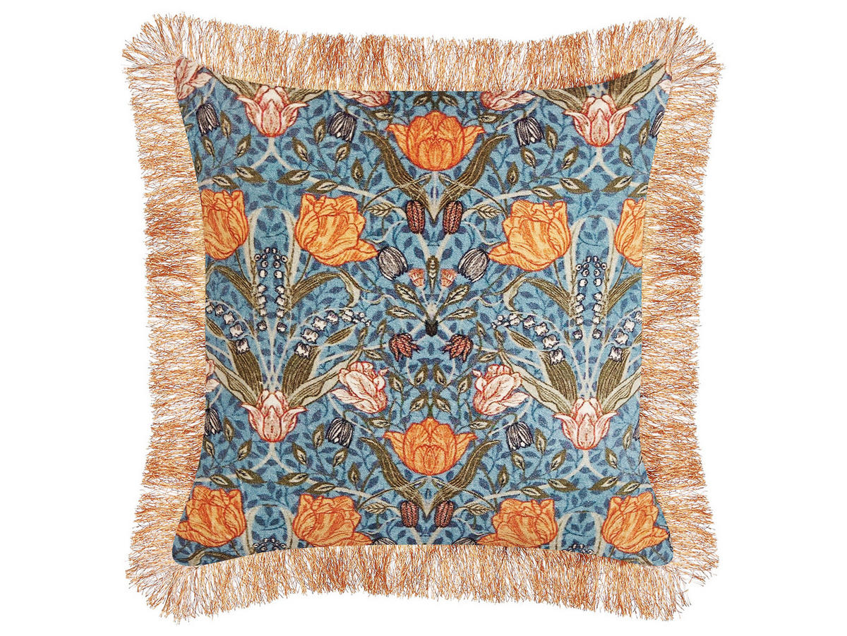 DEKOKISSEN Blau 45/45 cm Mitella - Blau, Textil (45/45cm) - Beliani