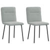 ESSZIMMERSTÜHLE 2 Stk. Hellgrau Samt 45*54*83cm - Grau, Metall (45/83/54cm) - ZMH