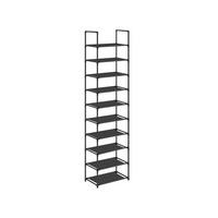 SCHUHREGAL SCHUHAUFBEWAHRUNG - Schwarz, Metall (28/173/45cm) - Hansiro