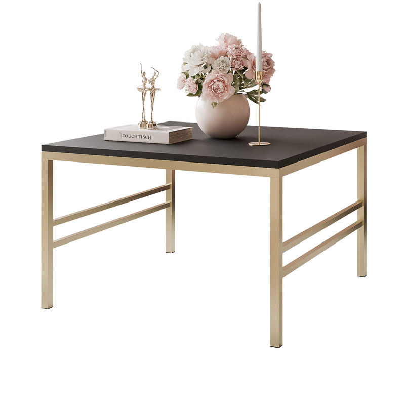 COUCHTISCH FORMA 70/70 cm Quadrat, Gold / Kaschmir - Kaschmir/Goldfarben, Metall (70/70/46cm) - Idohome