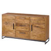 SIDEBOARD - Akazie massiv / Eisen, Typ A - Akaziefarben, Holz (145/80/40cm) - home24