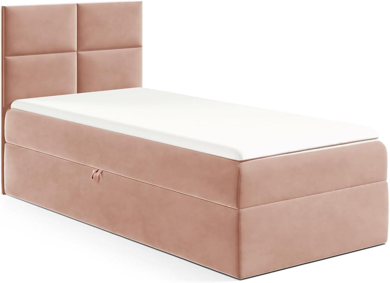 KINDERBETT MINO 3 - Pink, Holzwerkstoff (84/208cm) - Meblini