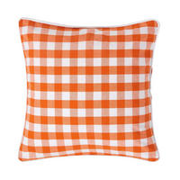 KISSENHÜLLE Karo-Muster 45/45 cm, 100% Baumwolle - Orange, Textil (45/45cm) - Homescapes