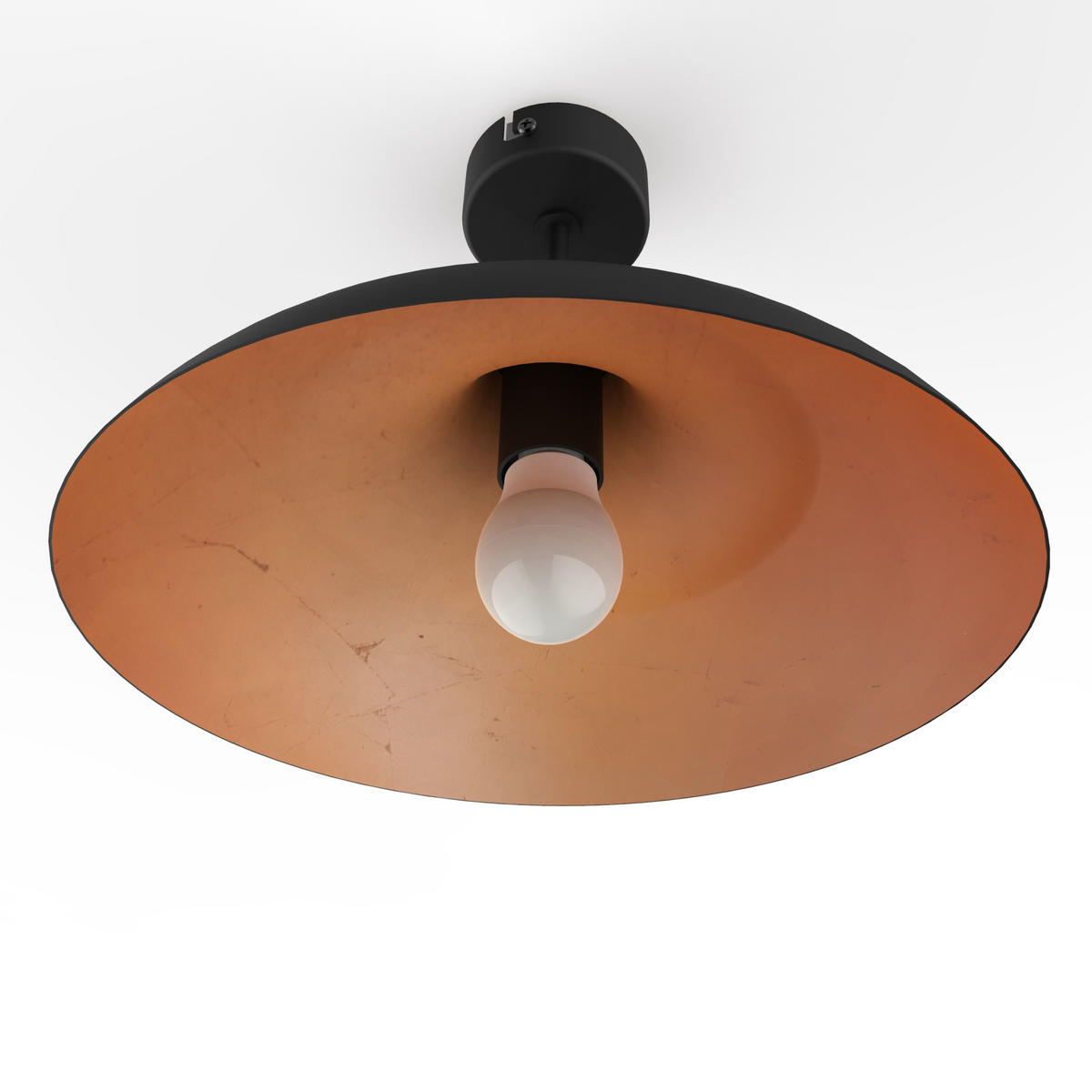 DECKENLEUCHTE Parigina - Kupferfarben, Metall (30/30/20cm) - Lumicom