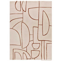 WEBTEPPICH beige und rostfarbe Beruti 133/190 cm - Beige/Kupferfarben, Naturmaterialien/Textil (133/190cm) - Atticgo