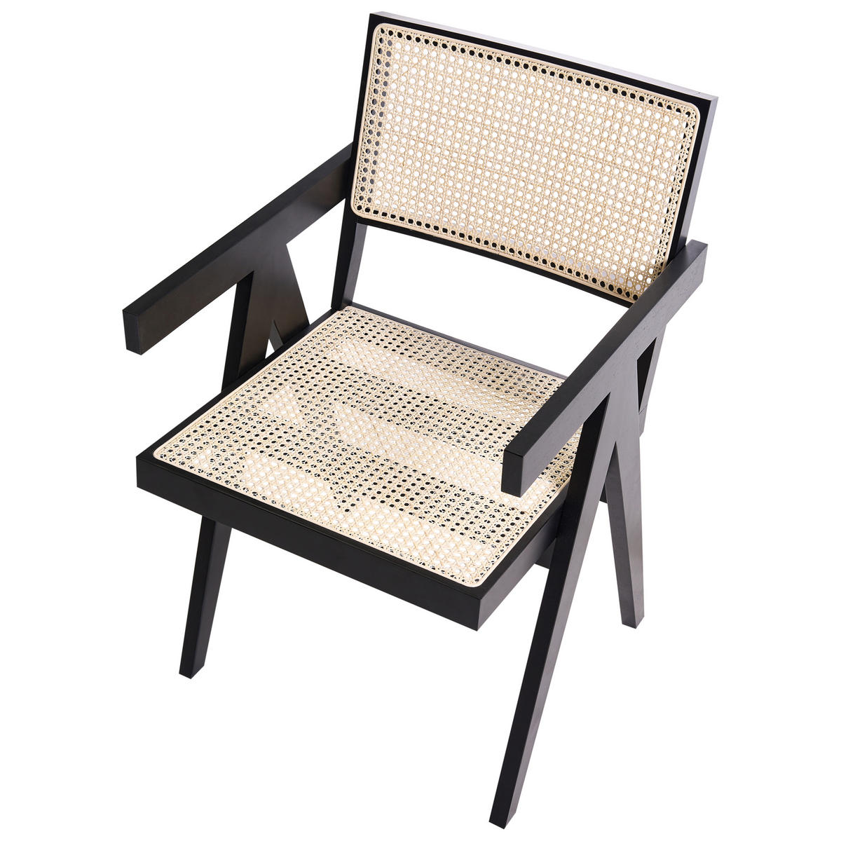 ESSZIMMERSTUHL Holz Schwarz Westbrook - Naturfarben, Holz (55/85/58cm) - Beliani