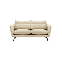 SOFA Layla 2,5-Sitzer-Velluto 2 - Creme, Holz/Textil (197/95/98cm)