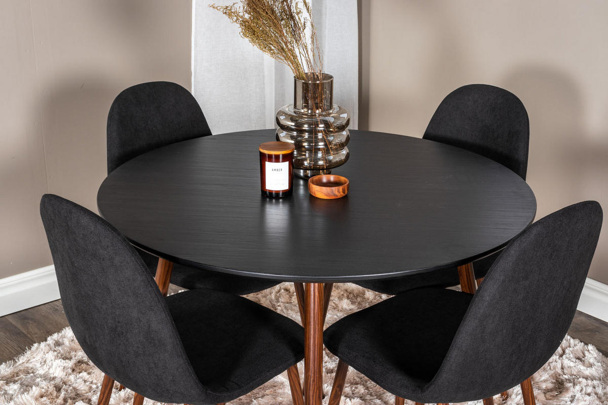 TISCHGRUPPE Schwarz - Schwarz, Holzwerkstoff (100/75/100cm) - ebuy24