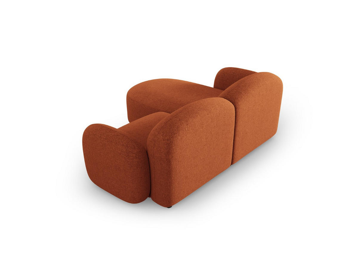 ECKSOFA rechts Blair aus Chenille-Stoff mischung terrakotta 3 Sitzplätze - Terra cotta, Textil (155/194cm) - Micadoni