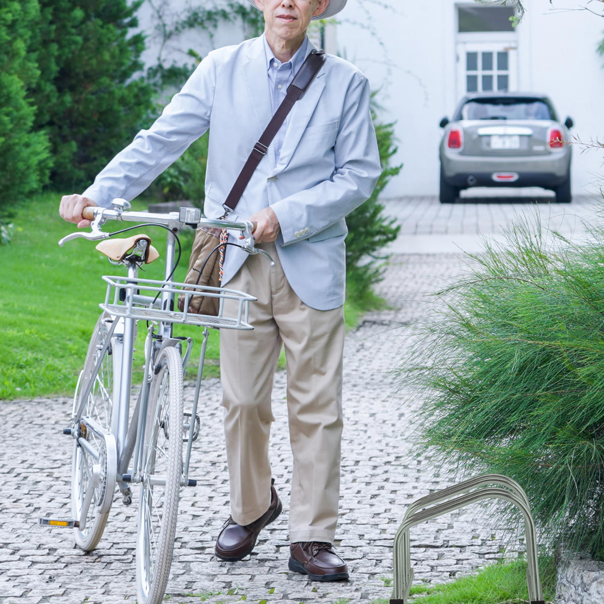 FAHRRADSTÄNDER Silber für 2 Fahrräder - Silberfarben, Metall (38.5/26/33.5cm) - Relaxdays