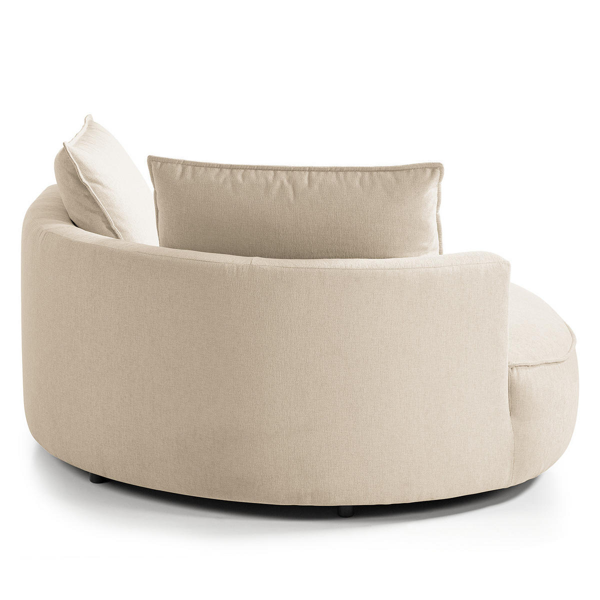 OTTOMANE - modular - Beige/Schwarz, Kunststoff/Textil (126/82/154cm) - home24