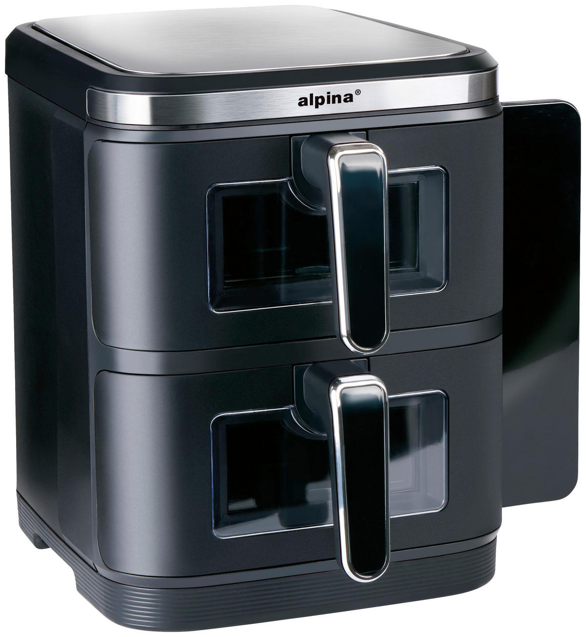 HEISSLUFTFRITTEUSE DOUBLE STACK - Schwarz, Metall (38/29/35cm) - Sonstige