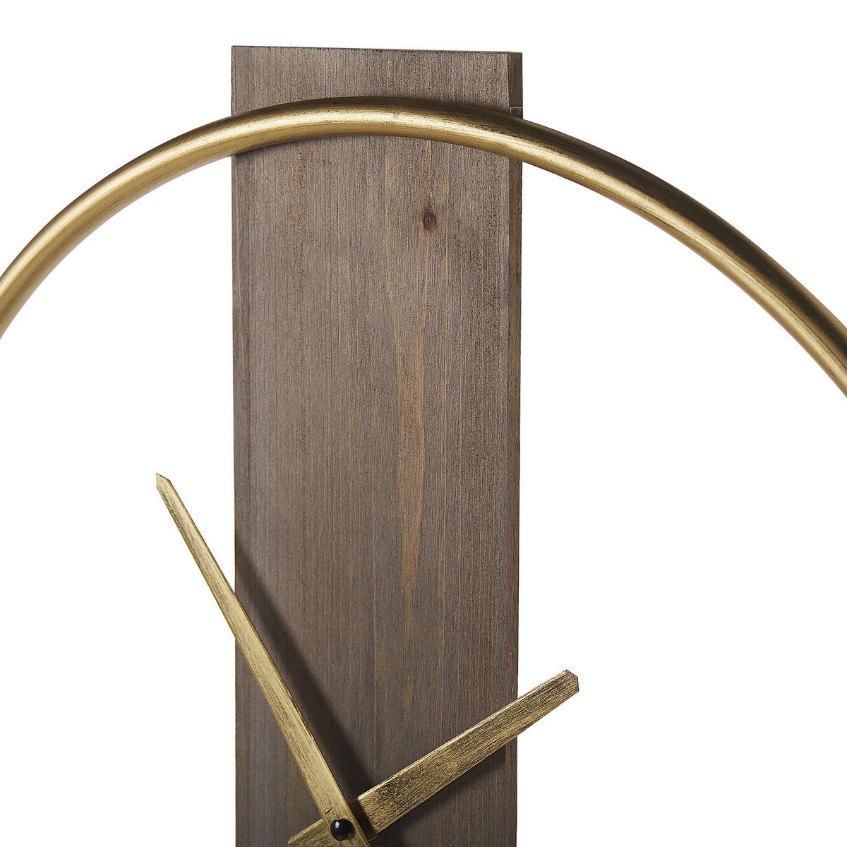 WANDUHR Tannenholz, Metall gold Casitas - Goldfarben, Holz (47/51/5cm) - Beliani